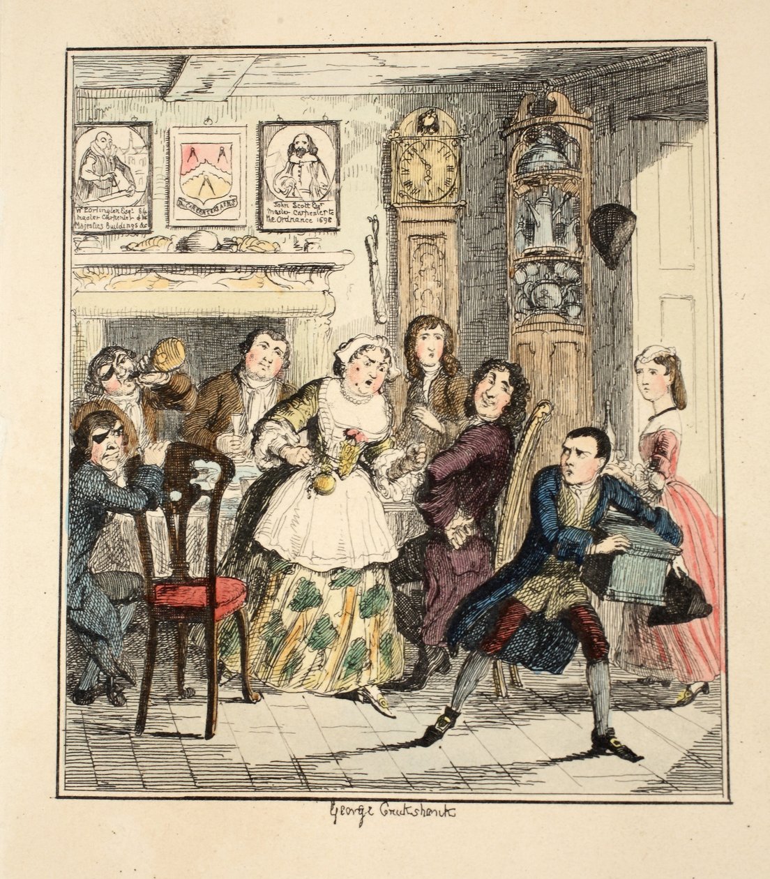 Moge ik vervloekt worden mompelde Jack Sheppard als ik ooit weer probeer eerlijk te zijn, illustratie uit Jack Sheppard: Een Romantiek door William Harrison Ainsworth door George Cruikshank