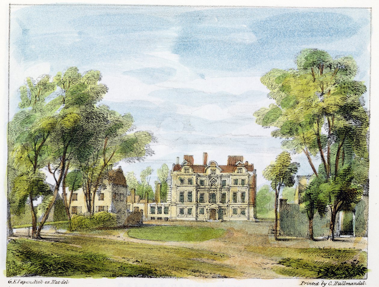 Zuidelijke voorkant, Oud Paleis, Kew Gardens, plaat 2 uit 
