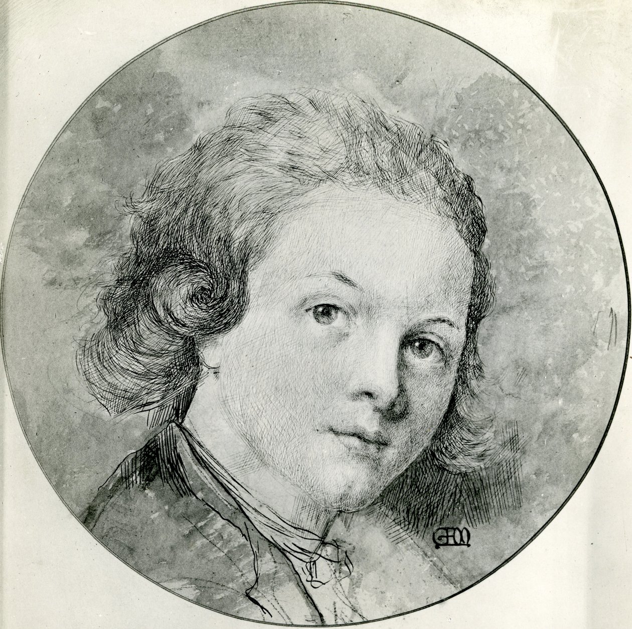 Portret van Mozart op veertienjarige leeftijd (naar Pompeio Batoni) door George Frank Miles