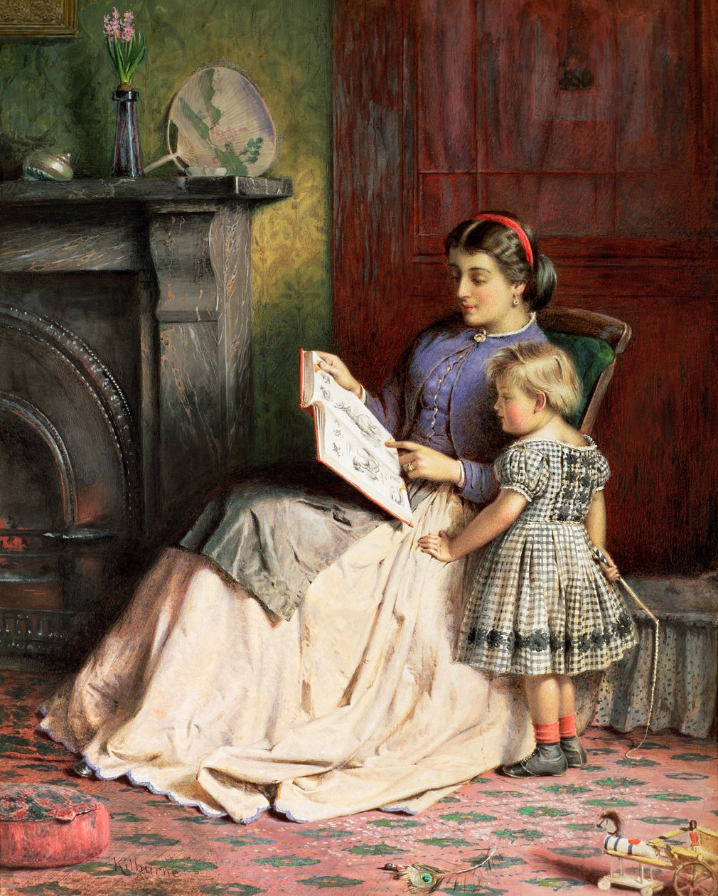 Moeder en dochter door George Goodwin Kilburne