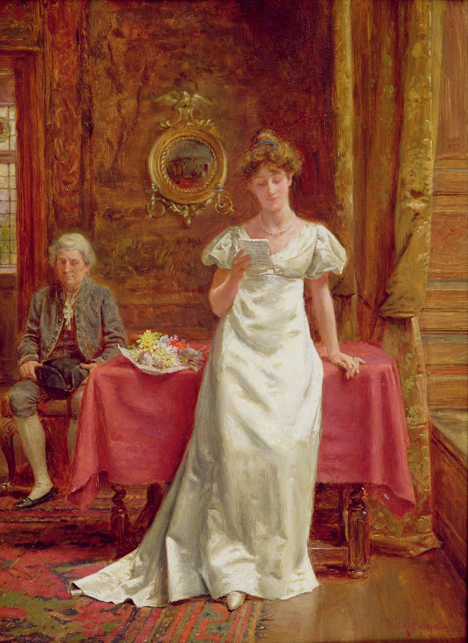 Wachten op een antwoord door George Goodwin Kilburne