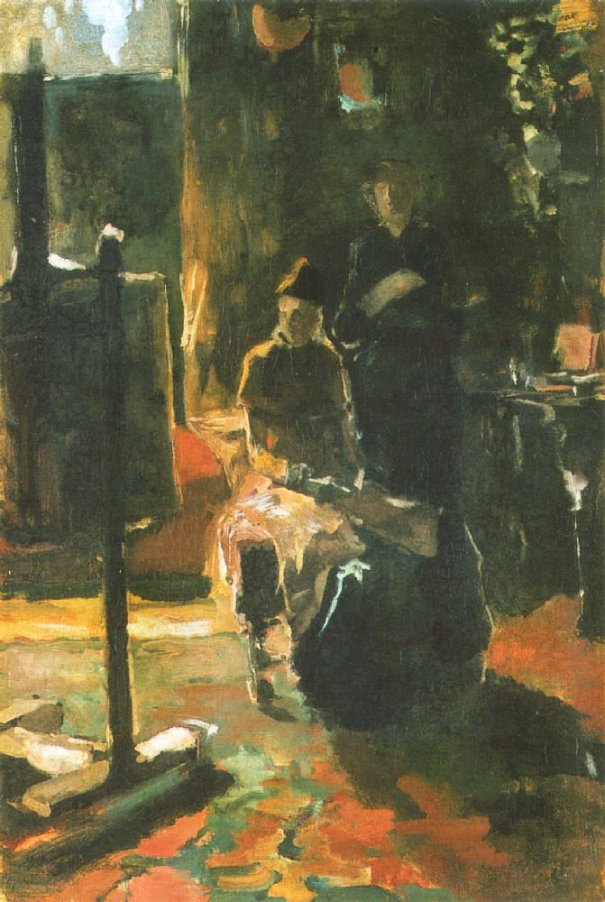 In de werkplaats door George Hendrik Breitner