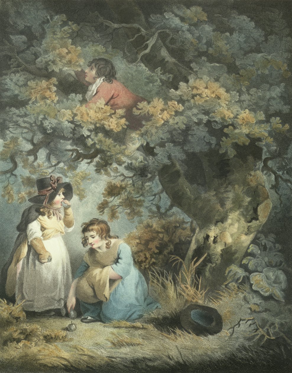 Fruit verzamelen, gegraveerd door R.M. Meadows, uitgegeven door John Raphael Smith, 1793 door George Morland