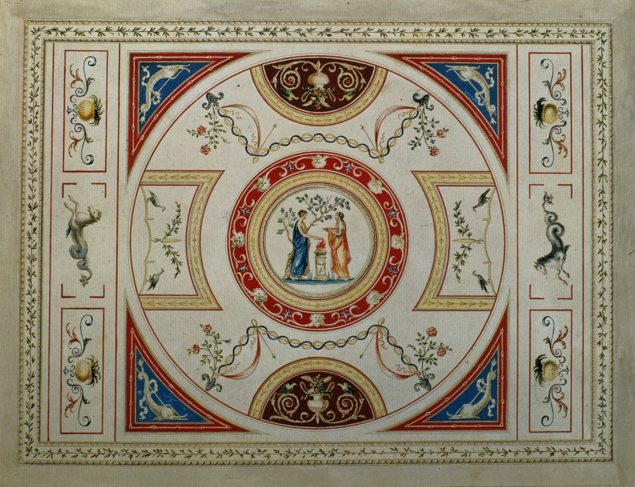 Neoklassiek ontwerp voor een titelpagina, 1776 door George Richardson