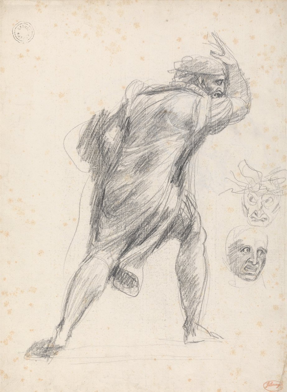 Bolingbroke en hoofd van een demon door George Romney