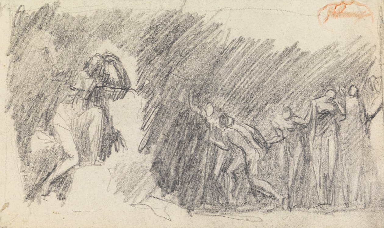 Figurencompositie Studie 5 door George Romney