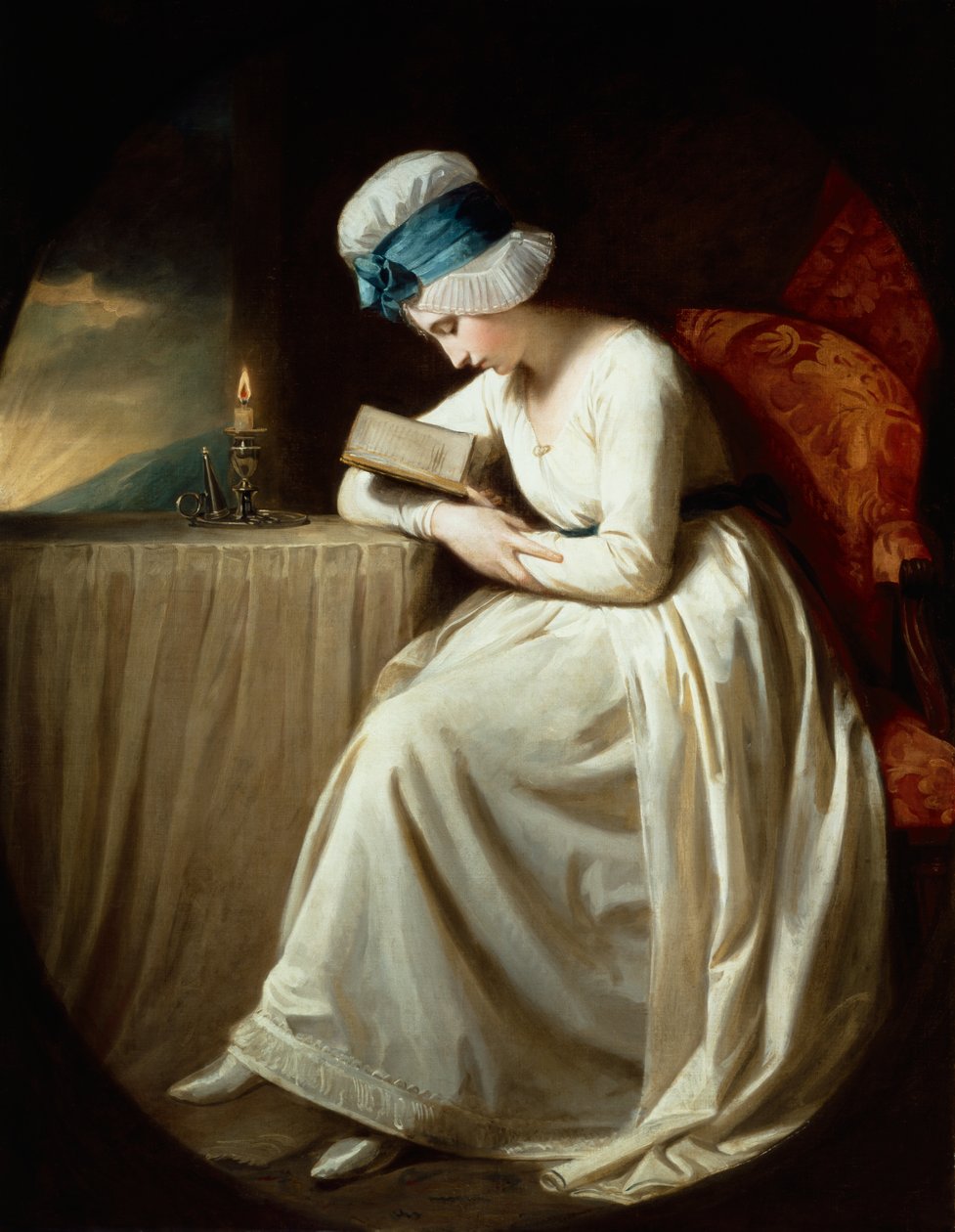 Serena leest, 1780-85 door George Romney