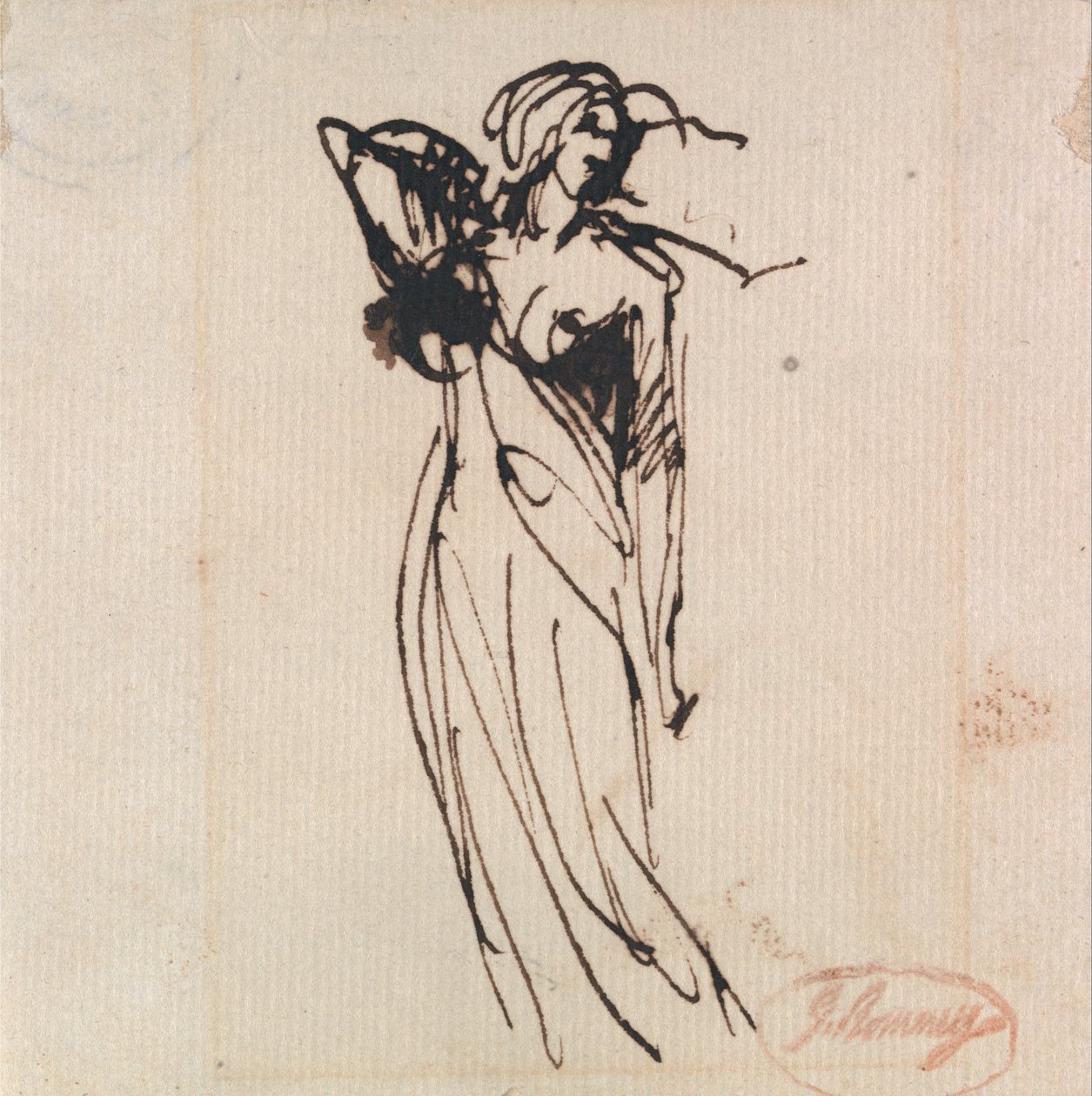 Staande vrouwelijke figuur door George Romney