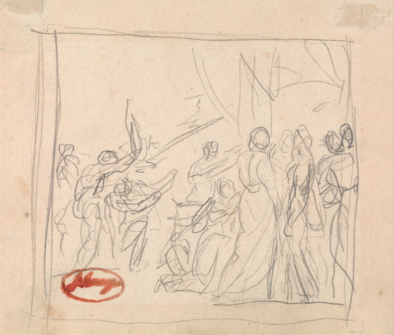 De mislukte croquetwedstrijd door George Romney