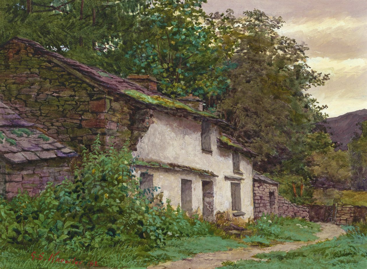 Easedale Cottage, 1882 door George Sheridan Knowles