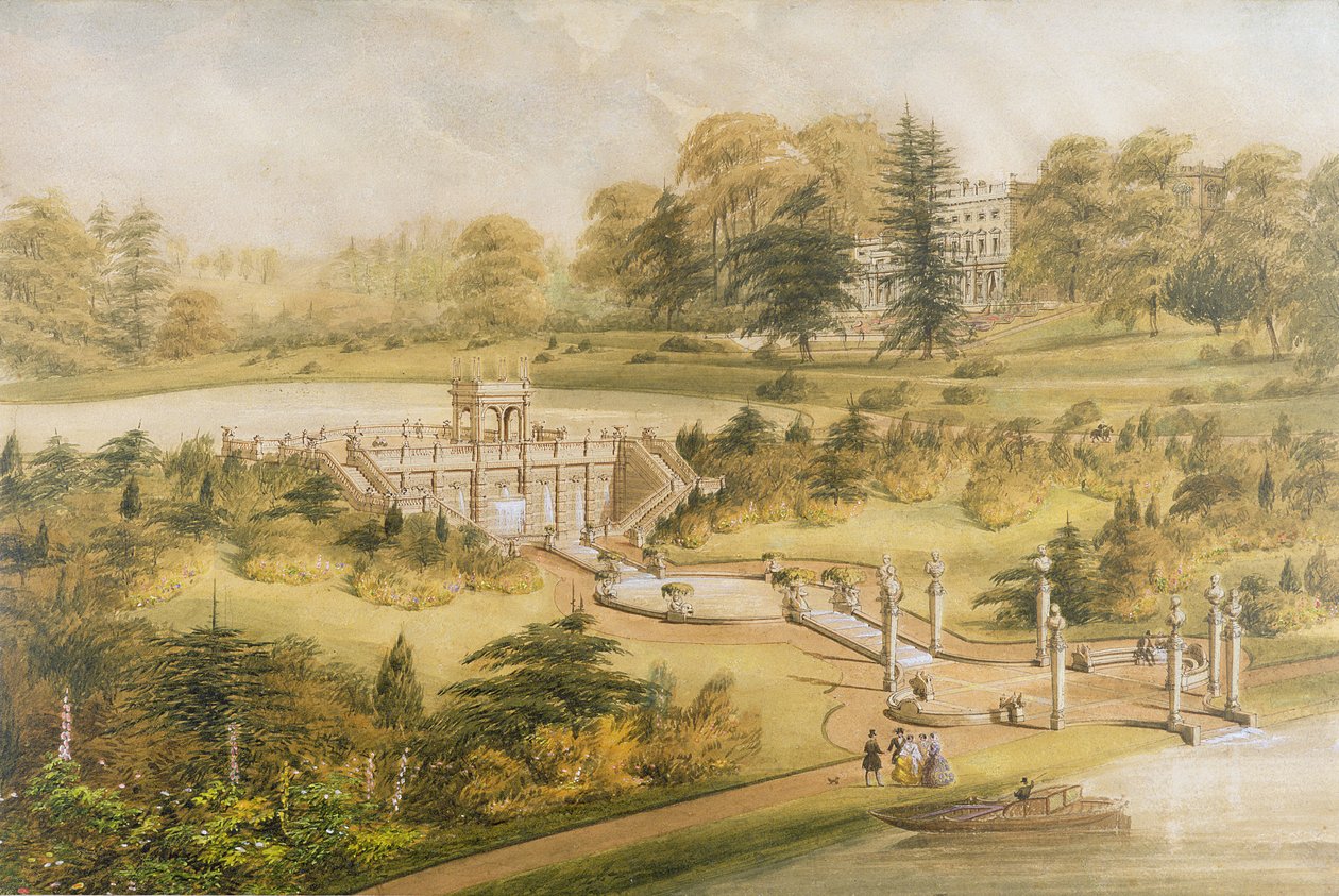 Ontwerp voor Cowley Manor, c.1860 door George Somers Clarke