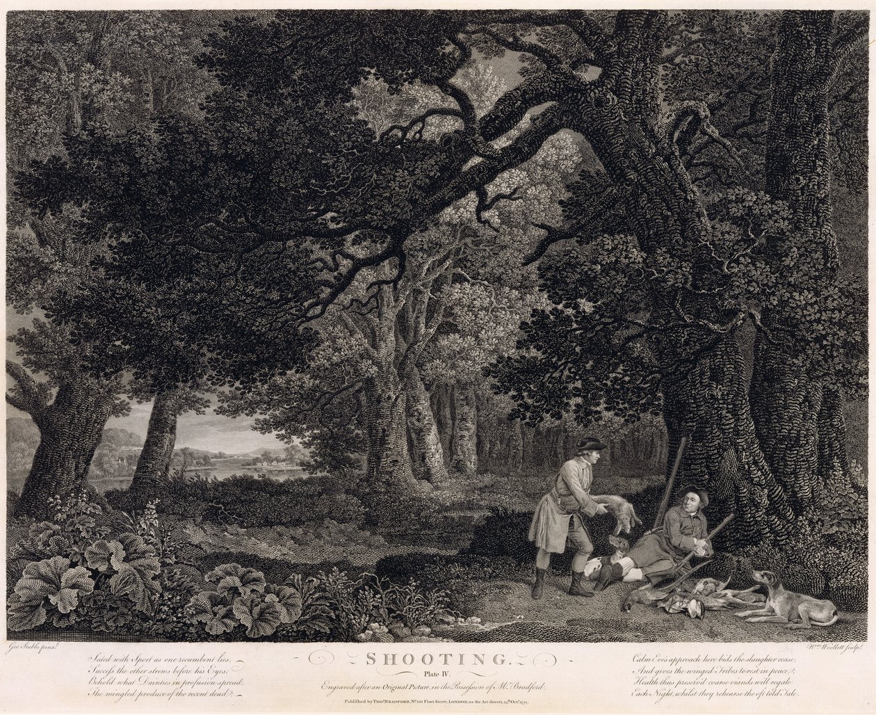 Jacht, plaat 4, gegraveerd door William Woollett (1735-85) 1771 door George Stubbs