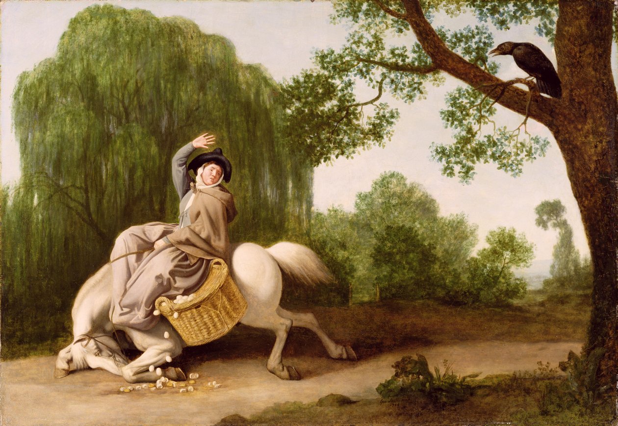 De boerin en de raaf, 1786 door George Stubbs