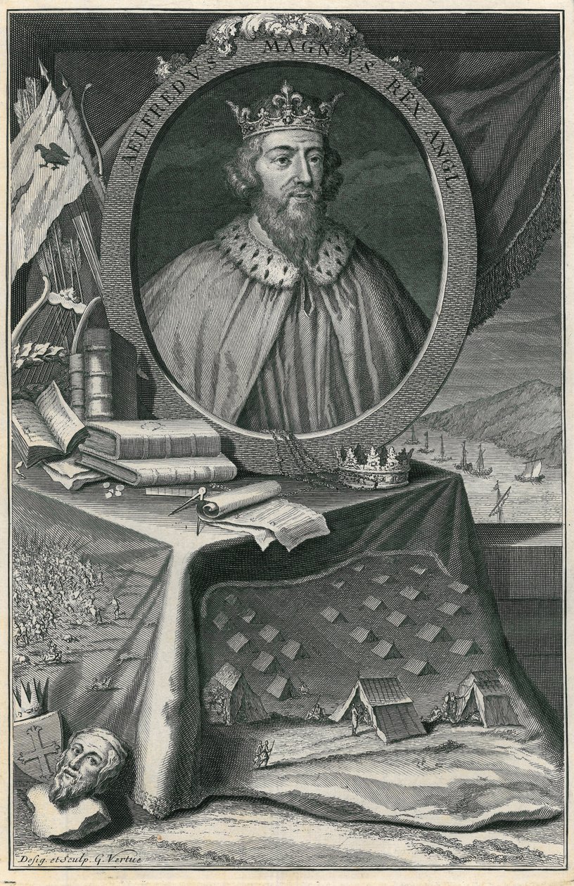 Koning Alfred door George Vertue