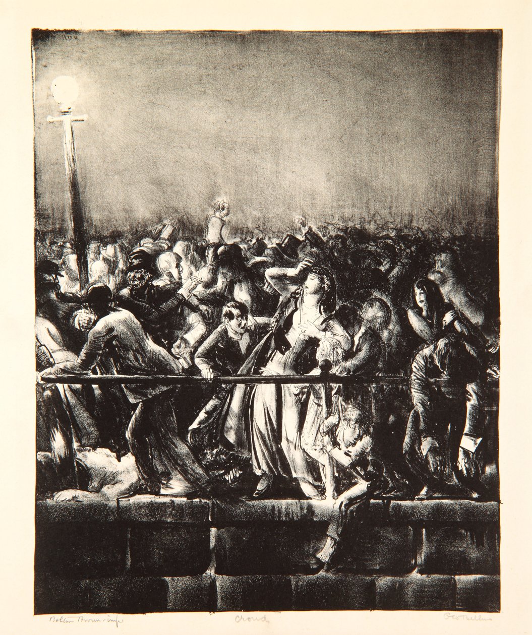 De menigte, 1923 door George Wesley Bellows