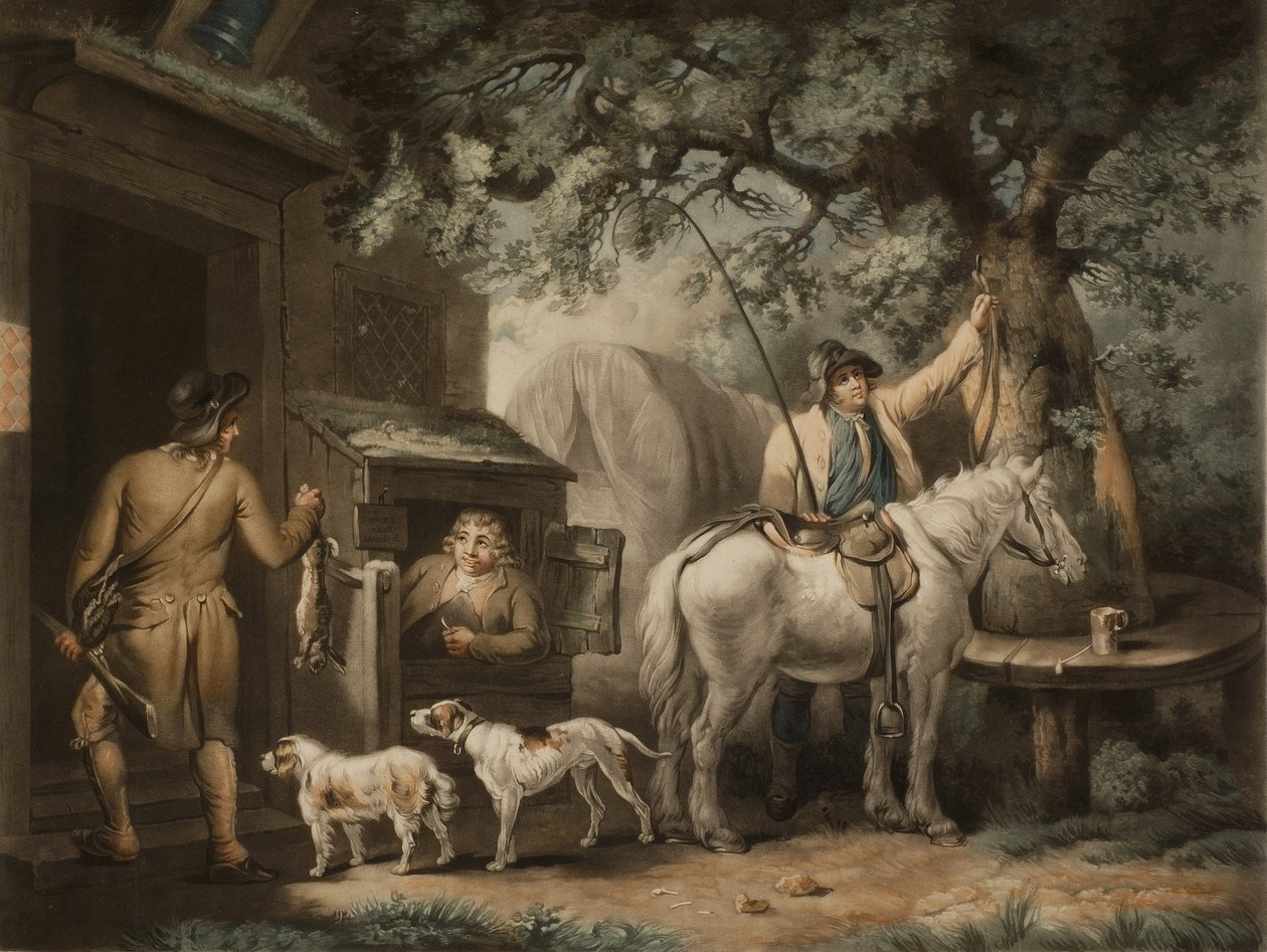 De terugkeer van de sportman, gegraveerd door William Ward (1766-1826) door George (after) Morland