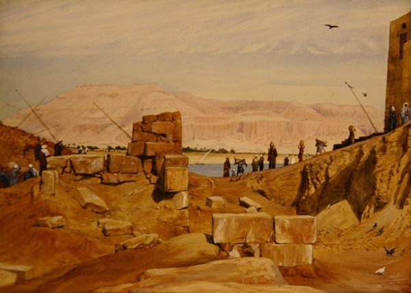 Figuren aan het werk, Luxor door George 9th Earl of Carlisle Howard