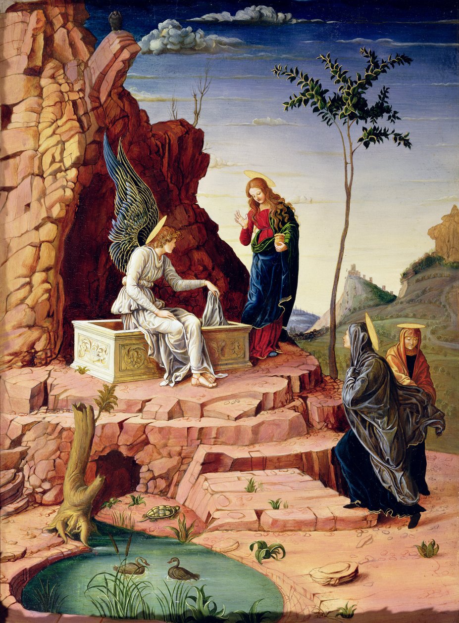Heilige Vrouwen bij het Graf van Christus, naar Mantegna, 1869 door George, 9th Earl of Carlisle Howard