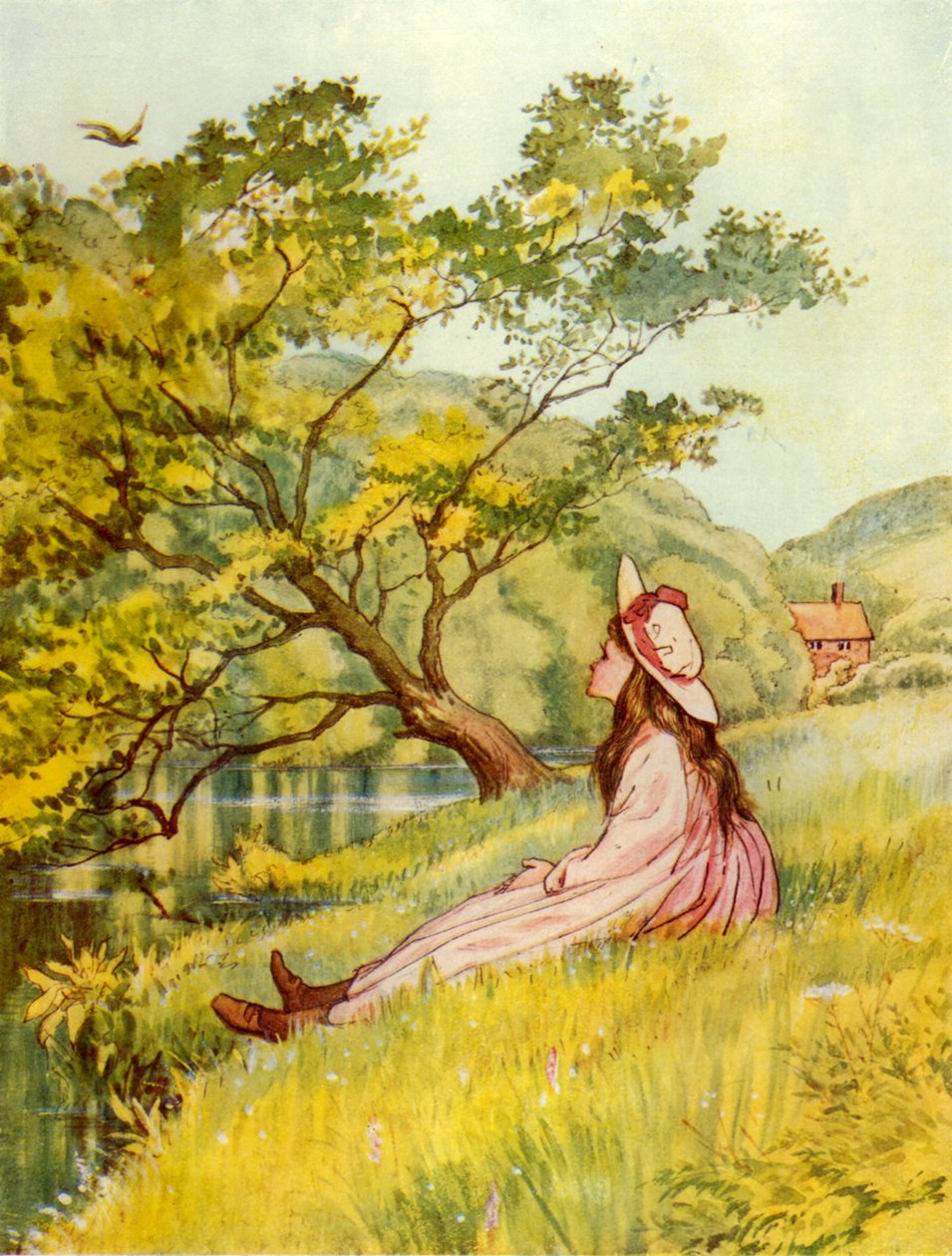 Sumer is icumen in (kleurenlitho) door George 9th Earl of Carlisle Howard