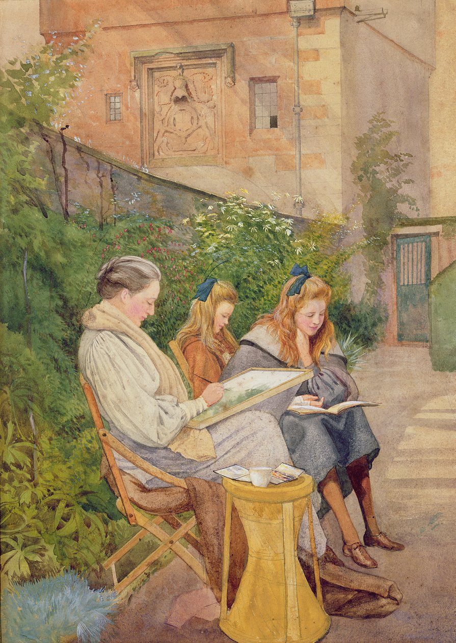 De Dochter en Kleindochters van de Kunstenaar door George, 9th Earl of Carlisle Howard