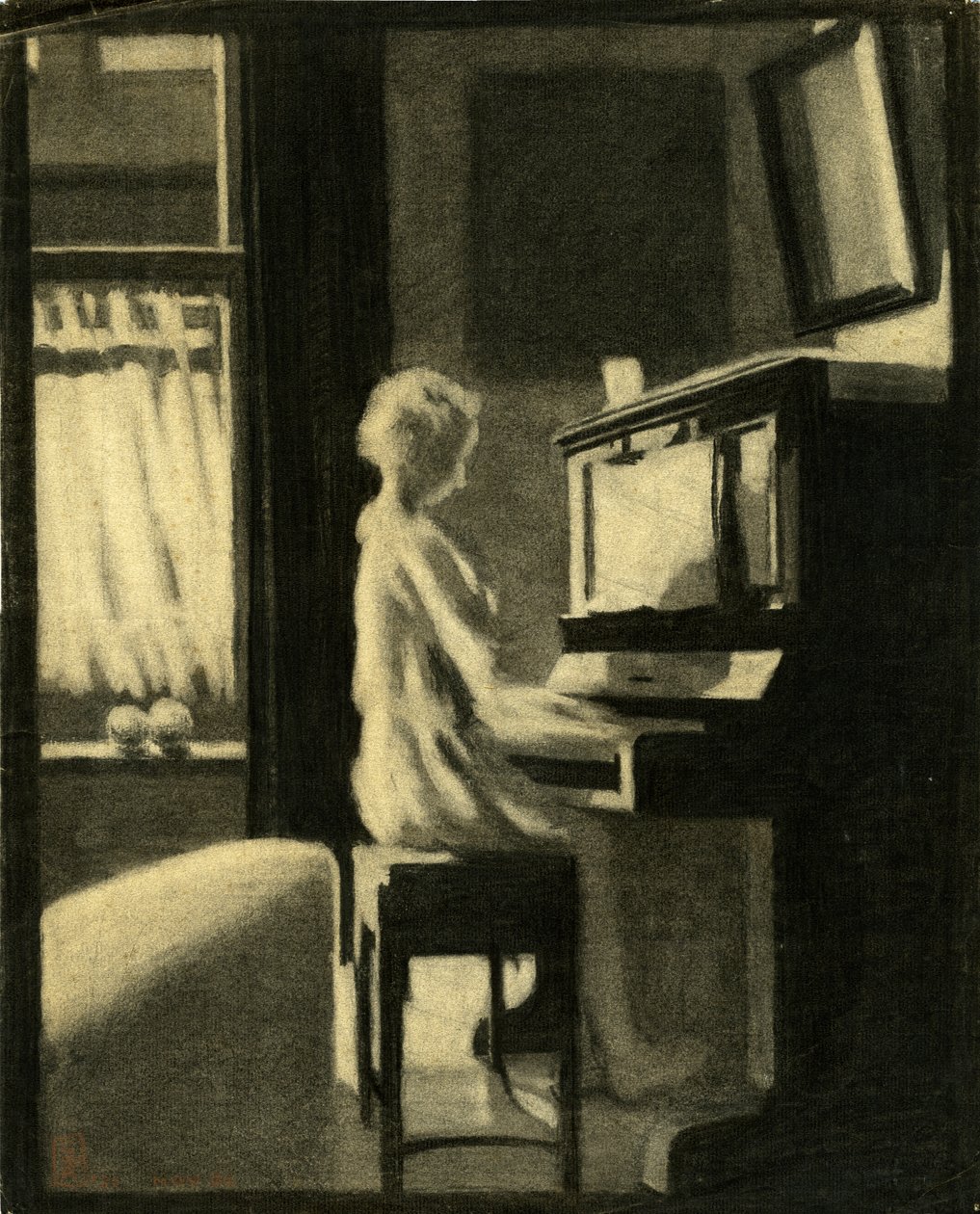 Dorothy speelt piano, 30 november 1931 door George Adamson