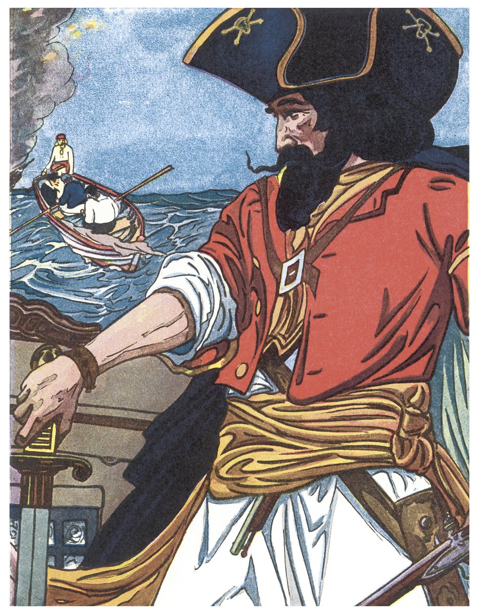 Portret van een piraat Illustratie uit 