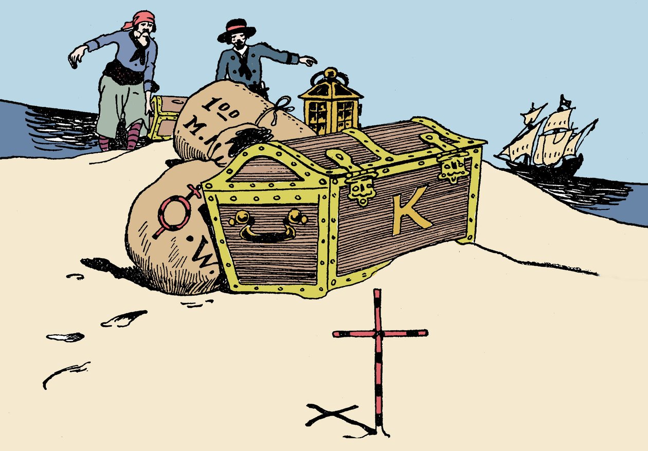 Transport van de schat Illustratie uit 