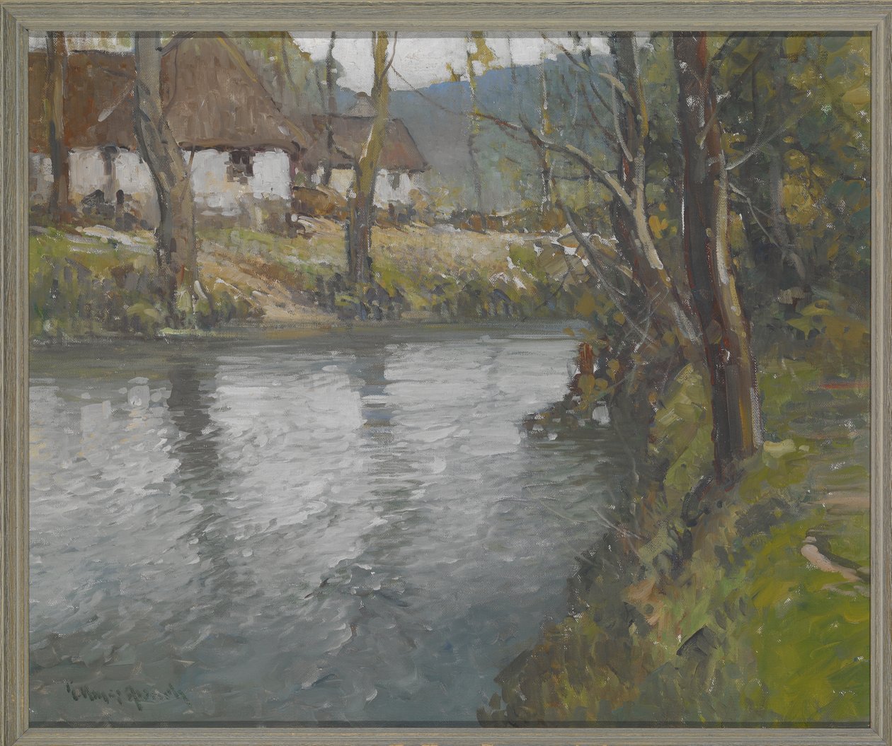 Grijze dag in Normandië, ca. 1910 door George Ames Aldrich