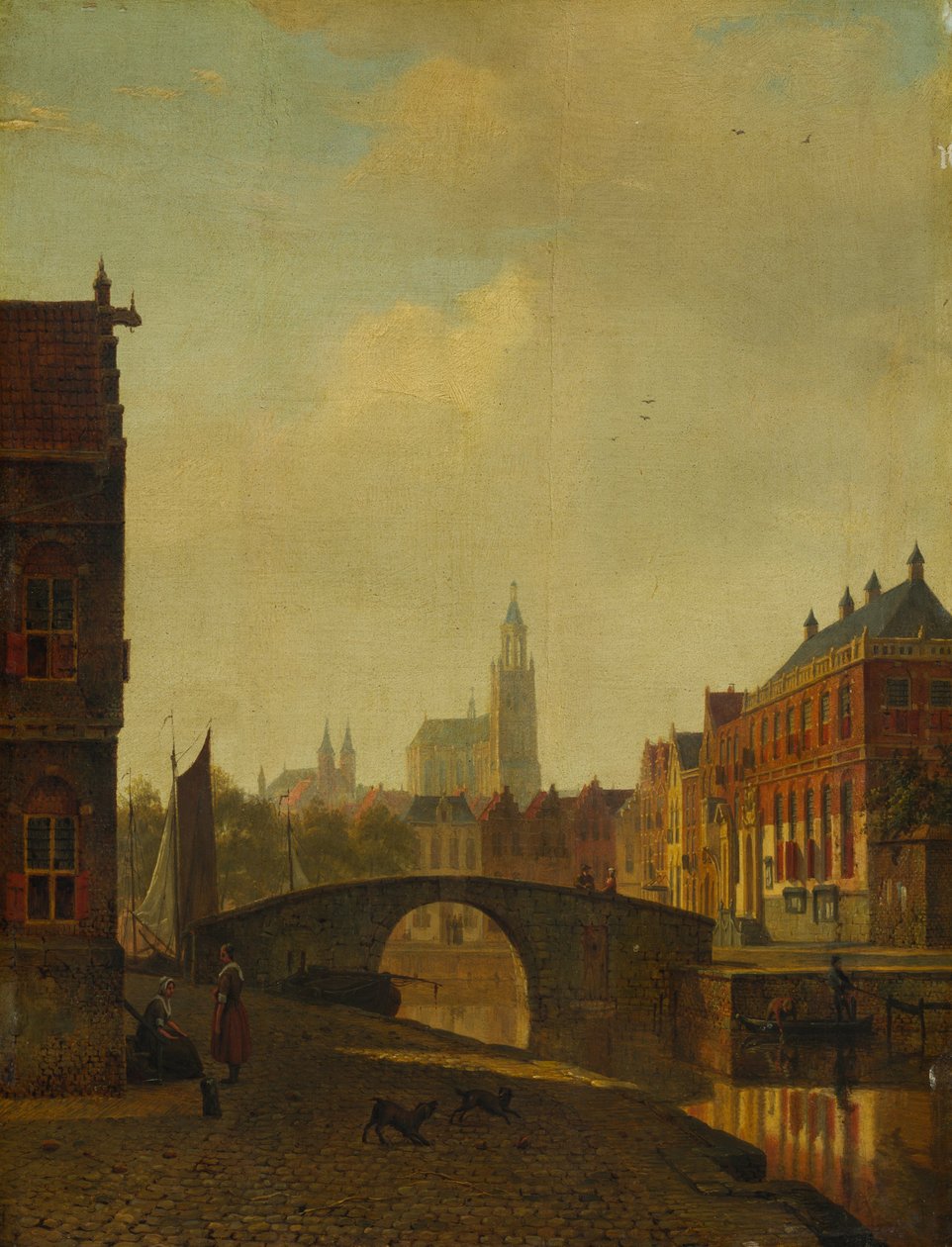 Denkbeeldig uitzicht op Arnhem, eind jaren 1830 door George Andries Roth