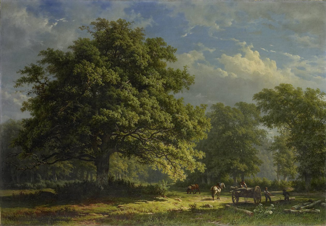 Uitzicht in het Bentheimse Bos door George Andries Roth