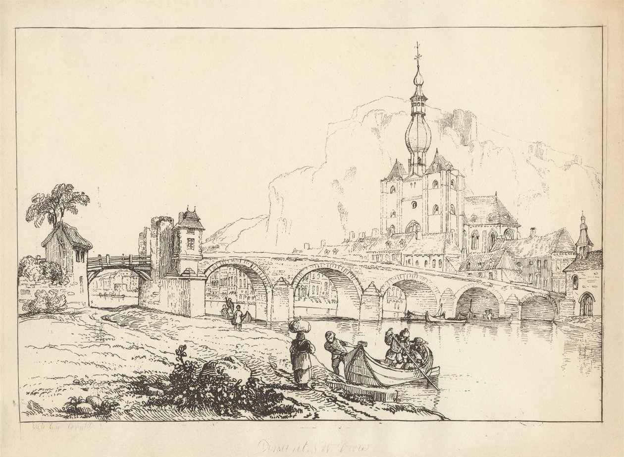Dinant, nr. 1: Zuidwestelijk uitzicht door George Arnald
