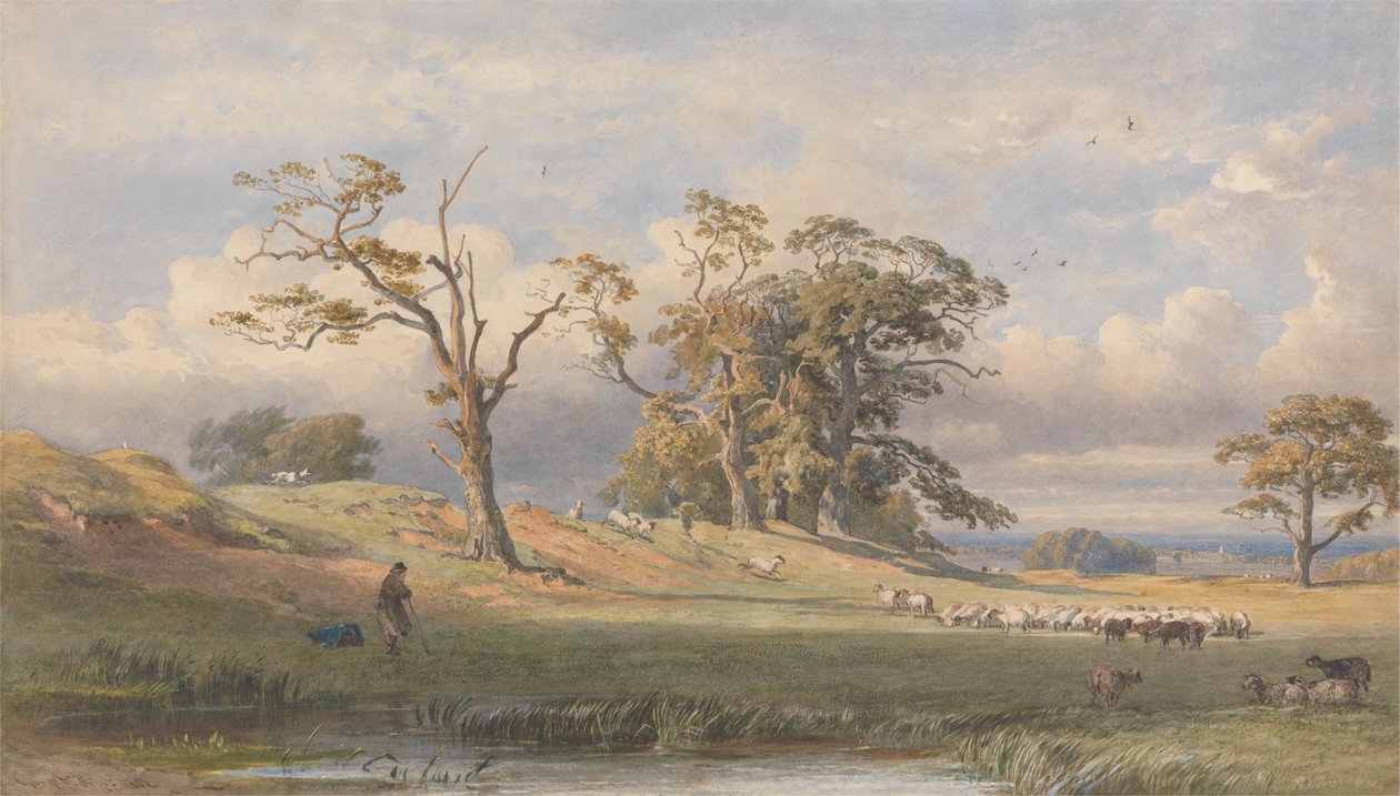 Oude Britse kamp in Bulstrode Park door George Arthur Fripp