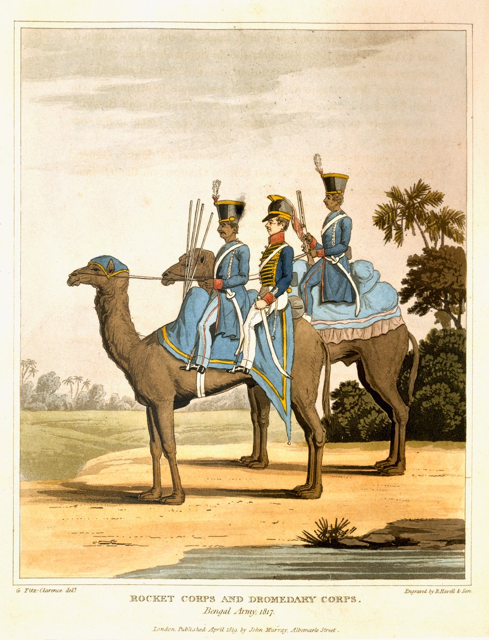Raketkorps en Dromedaris Korps, Bengaals leger 1817, uit 