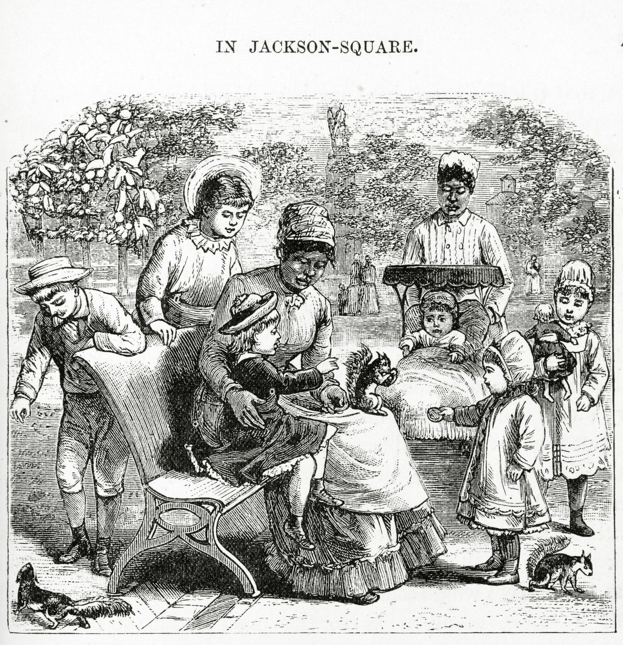 In Jackson Square, New Orleans, illustratie uit 