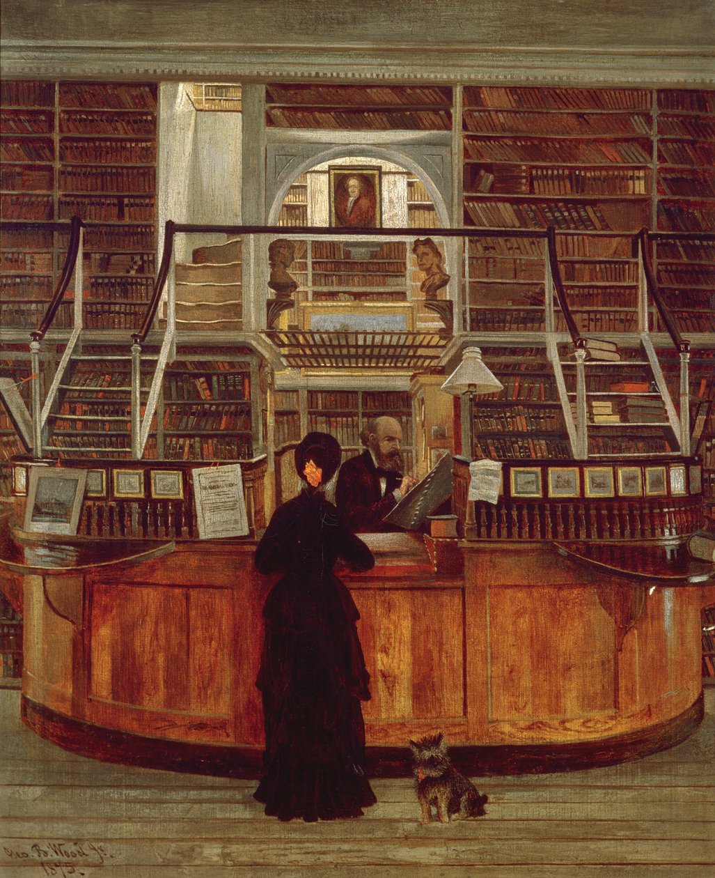 Philadelphia Bibliotheek, 1875 door George Bacon Wood