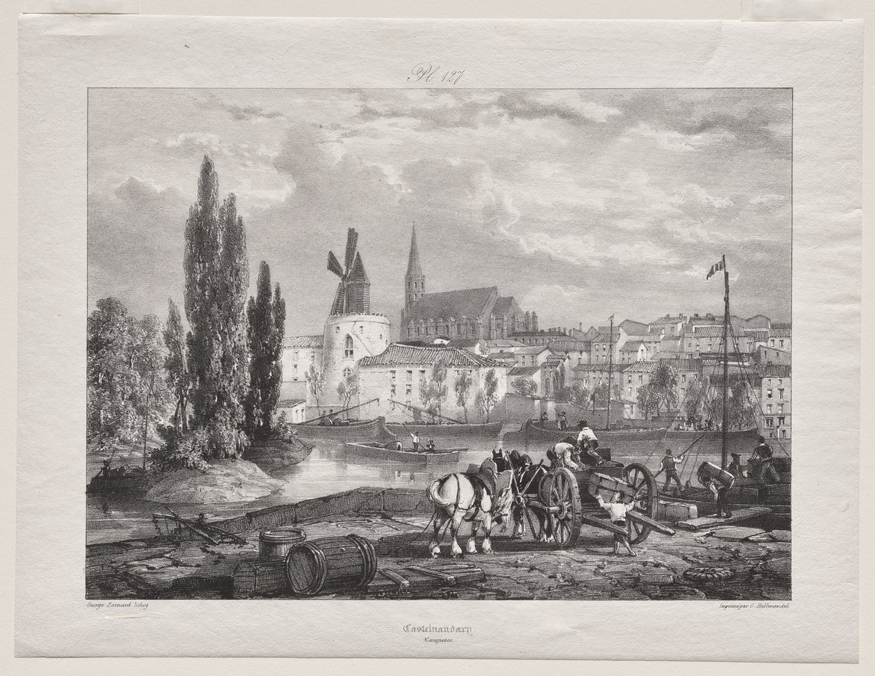 Pittoreske en Romantische Reizen in het Oude Frankrijk (Languedoc II, deel I): Castelnaudary door George Barnard