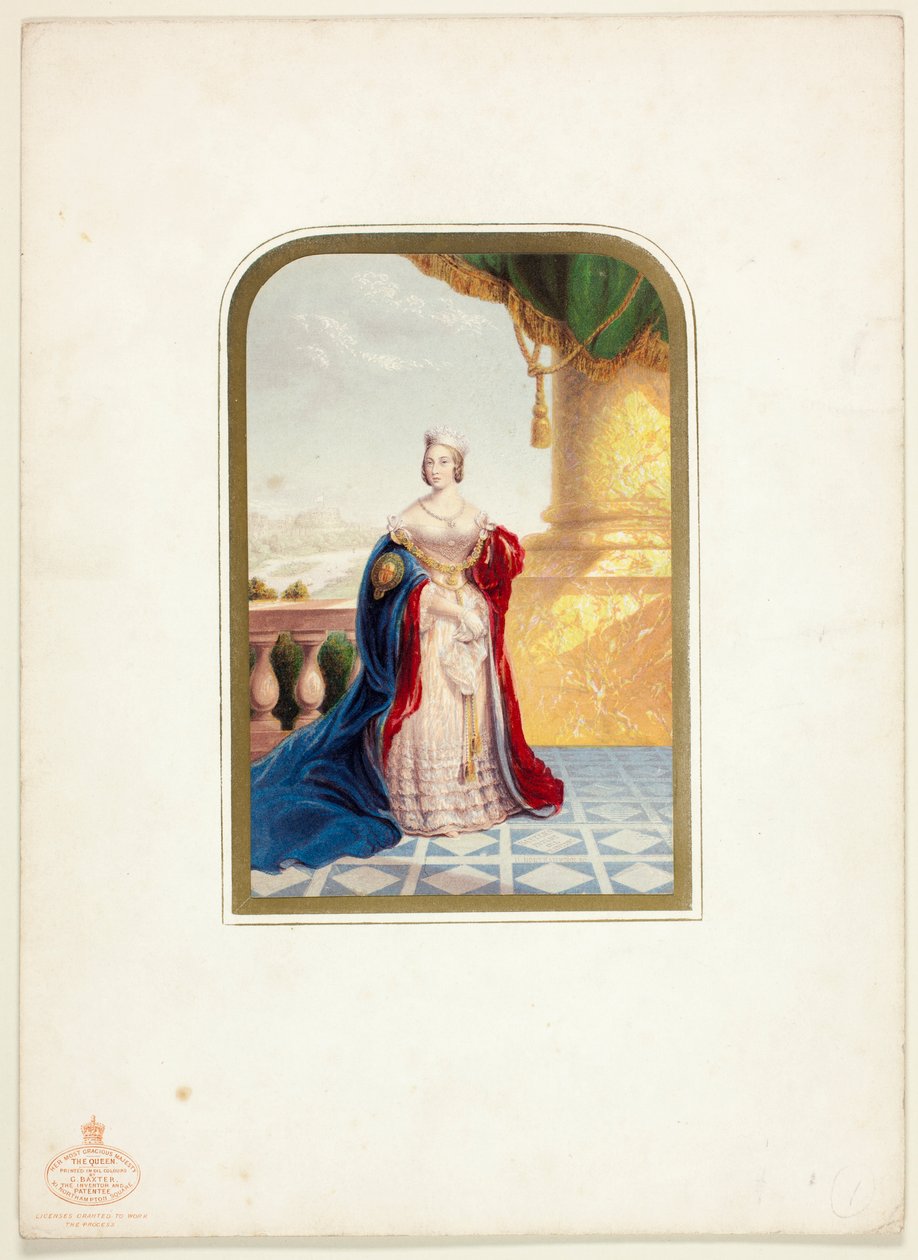 De koningin van Engeland, of Hare Meest Genadige Majesteit de Koningin door George Baxter