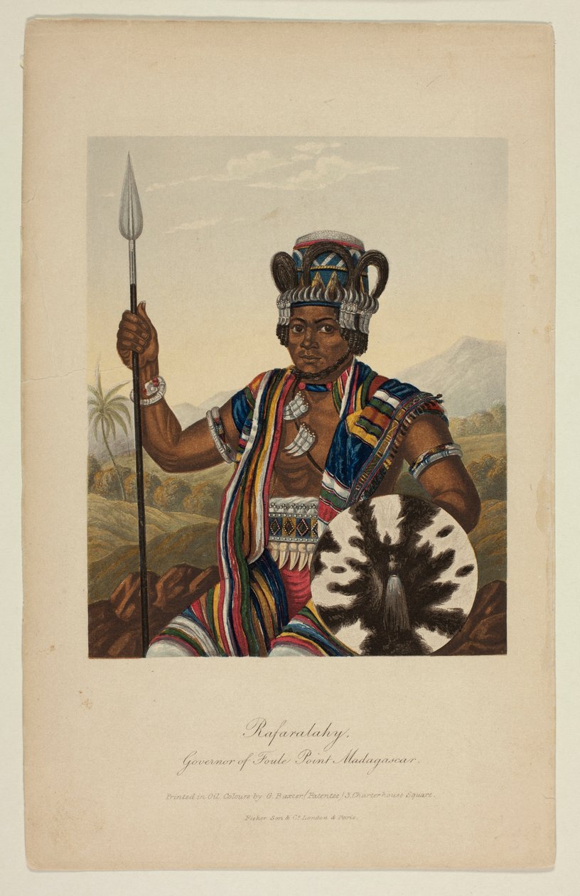 Rafaralahy, gouverneur van Foule Point, Madagaskar door George Baxter