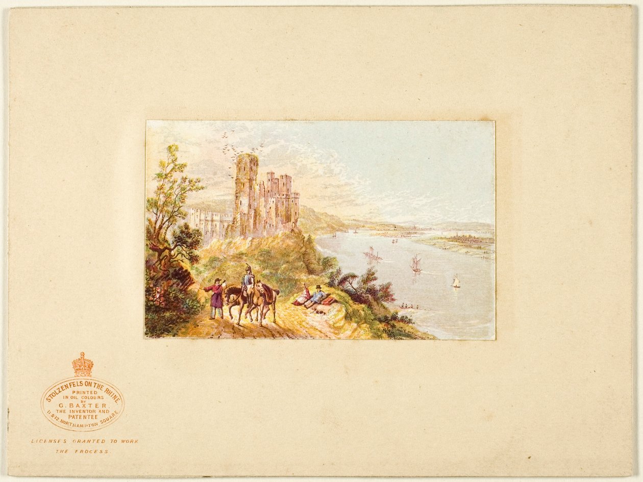 Stolzenfels aan de Rijn door George Baxter