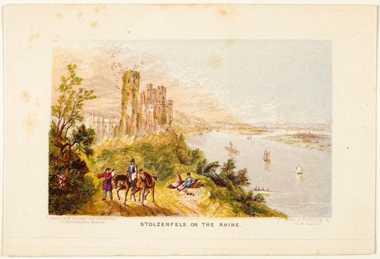 Stolzenfels aan de Rijn door George Baxter