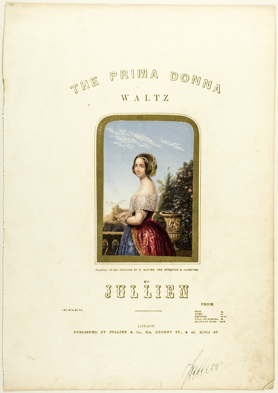 The Bride, cover voor The Prima Donna Waltz bladmuziek door George Baxter