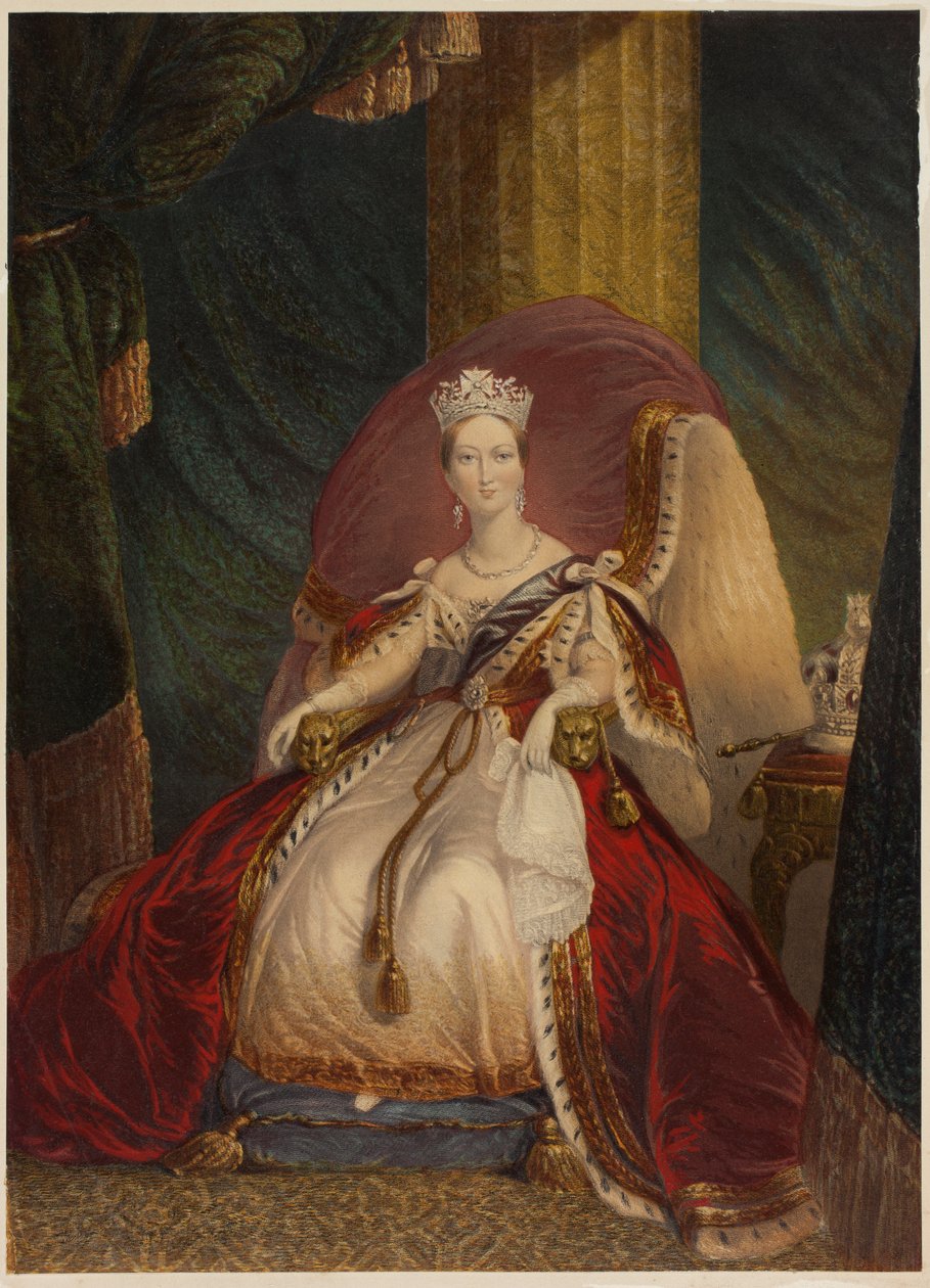 Victoria, koningin van Groot-Brittannië, India, enz. door George Baxter