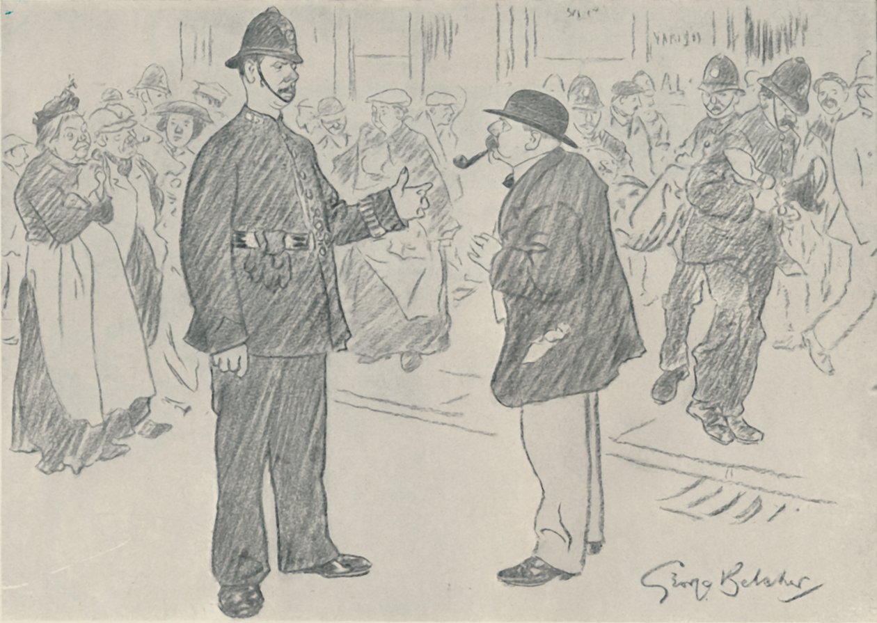 Politie en het Volk, 1920 door George Belcher