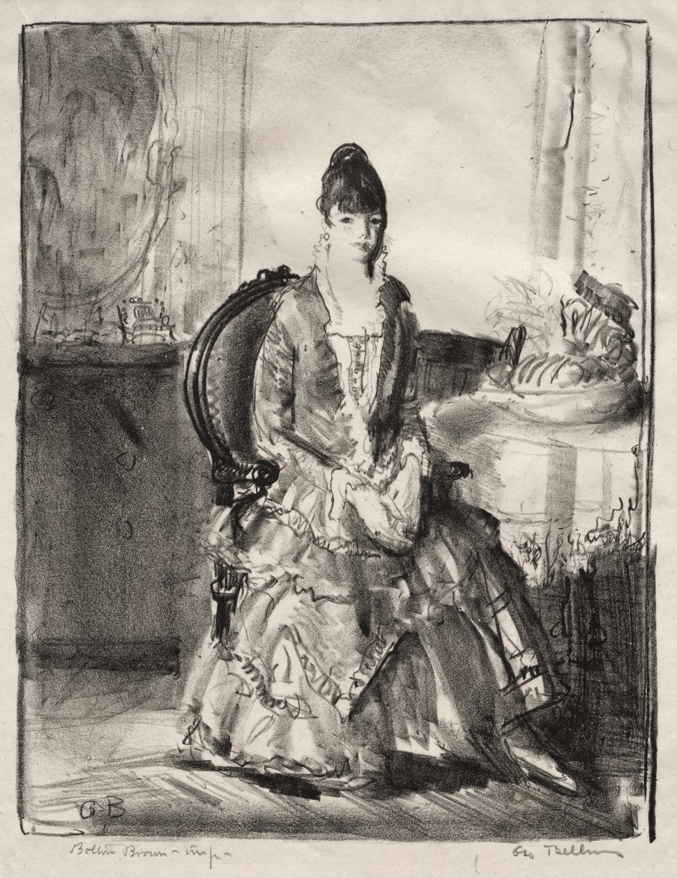 Compositie, Emma in een kamer door George Bellows
