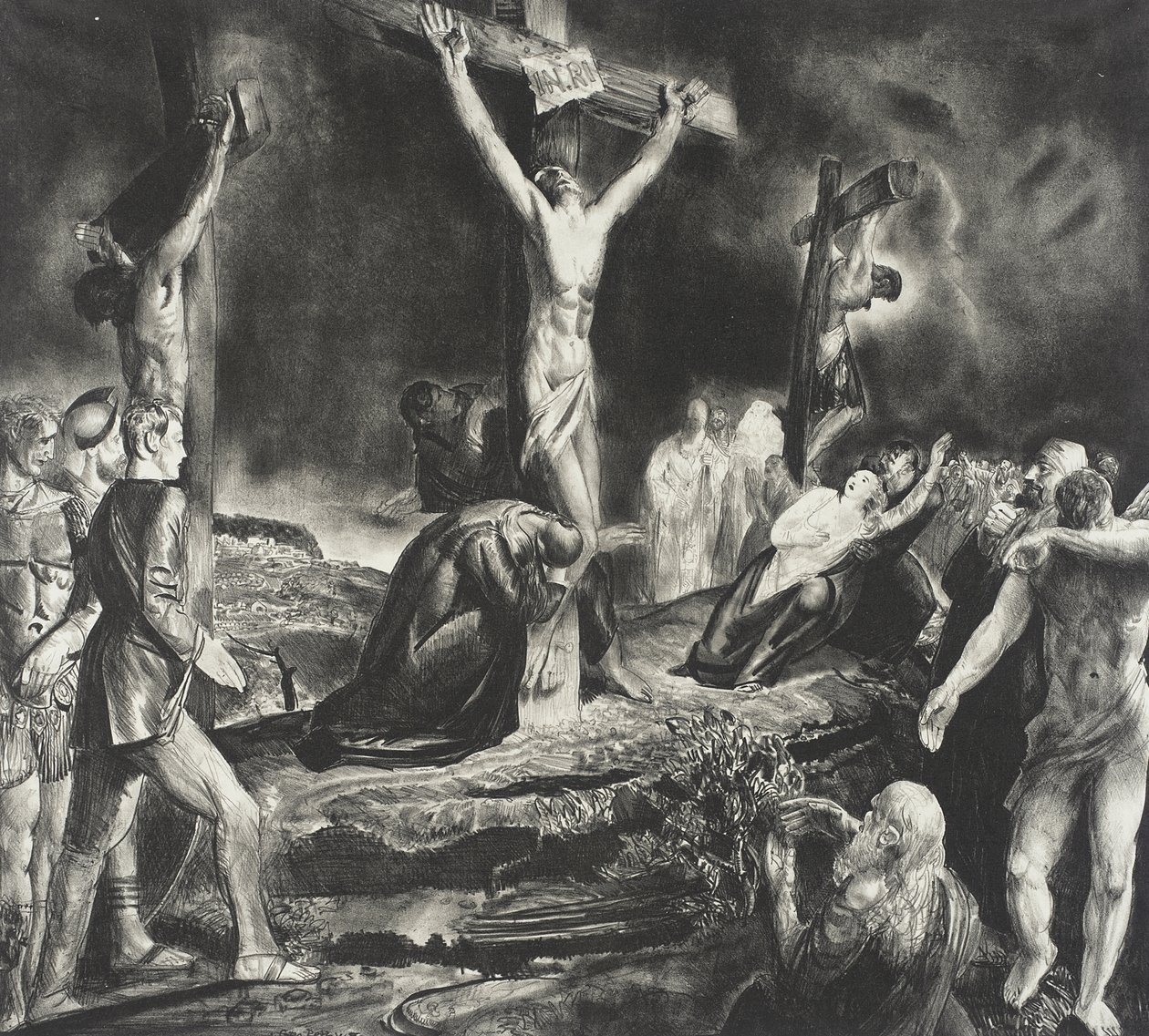 De kruisiging van Christus door George Bellows