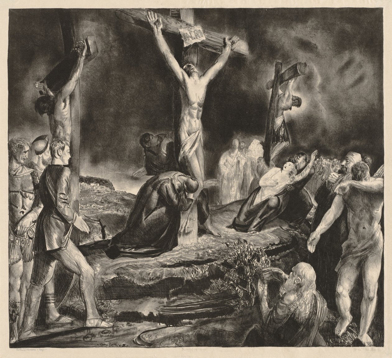 De kruisiging van Christus door George Bellows