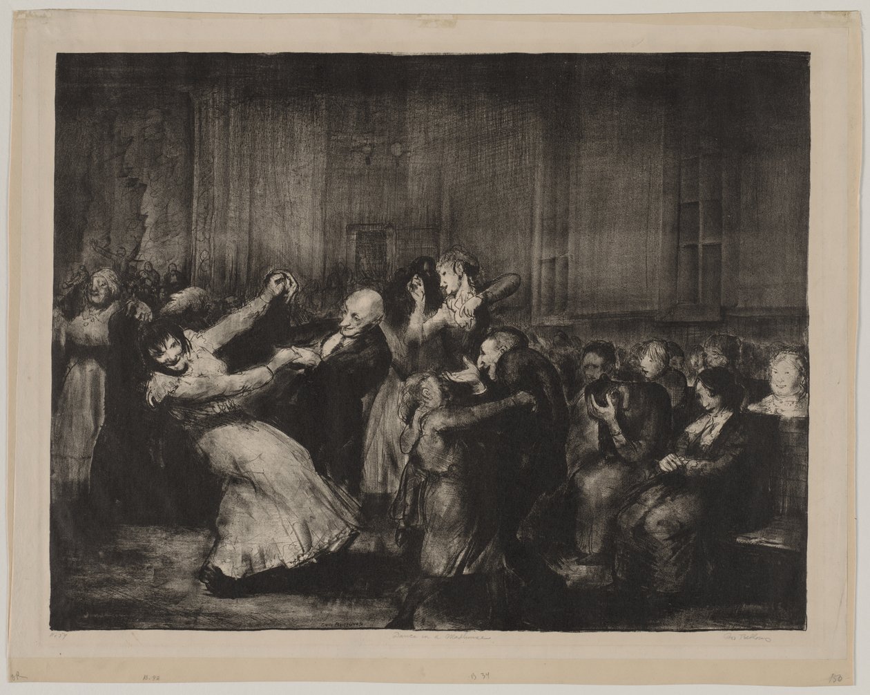 Dans in een krankzinnigengesticht door George Bellows