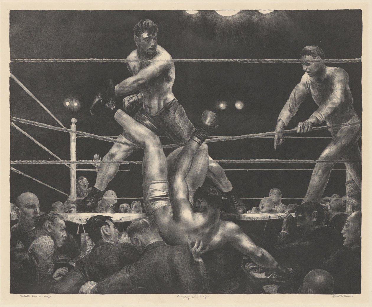 Dempsey en Firpo door George Bellows