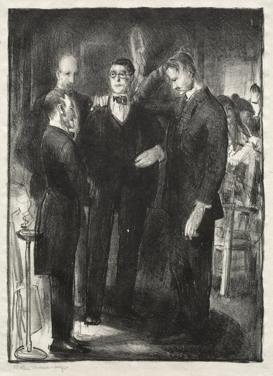 Vier vrienden, tweede staat door George Bellows