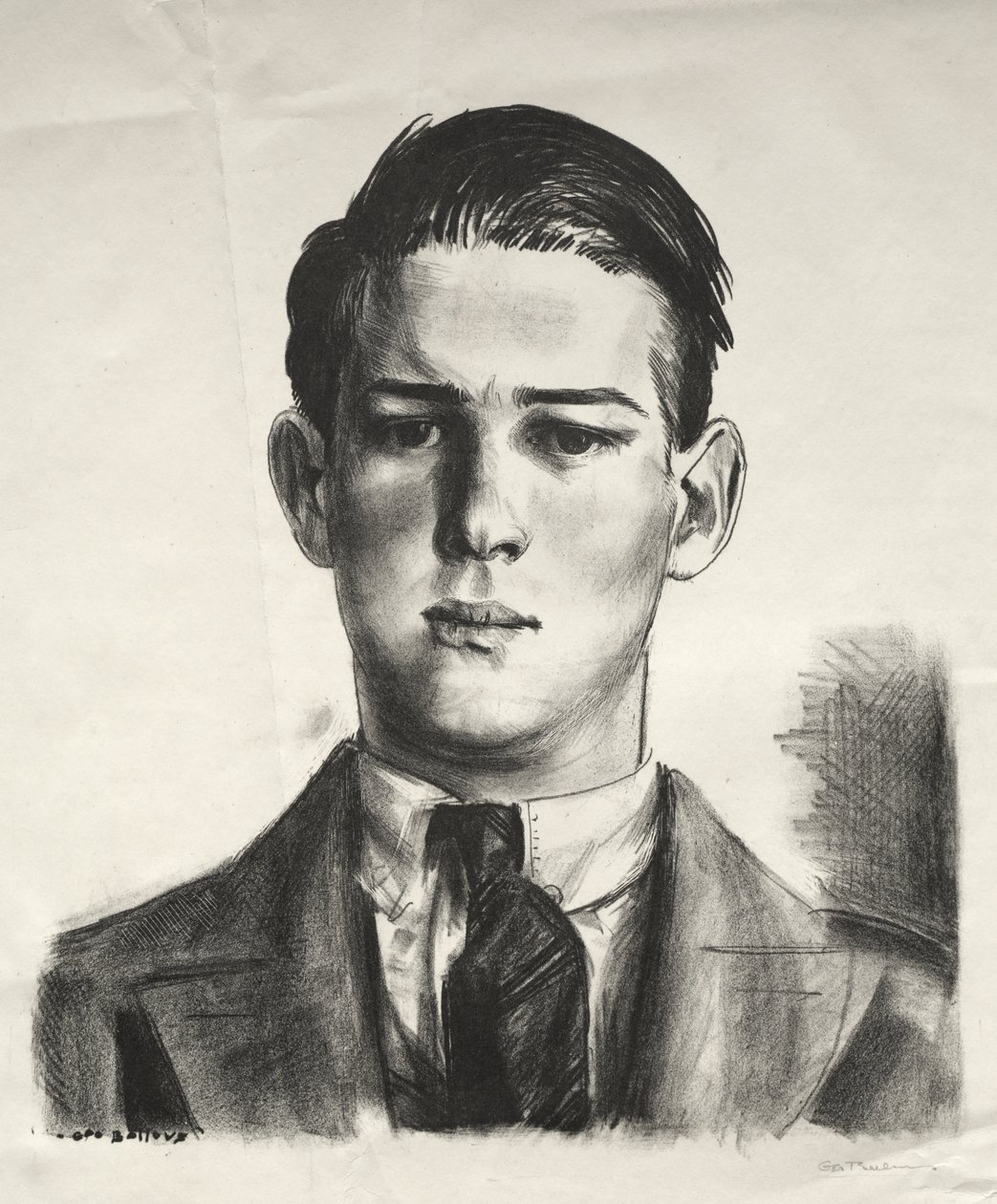 Kopstudie van Gregory door George Bellows